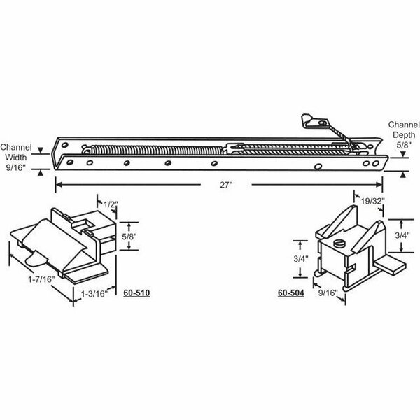 Strybuc 27in Window Channel Balance 60-263-4